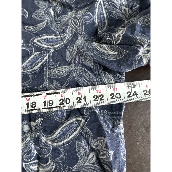 Tasso Elba Mens Floral Navy Lightweight Summer Shirt size L - Picture 9 of 10